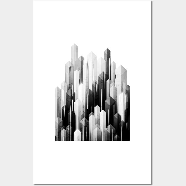 OBELISK POSTURE 3 (MONOCHROME) Wall Art by KinguOmega